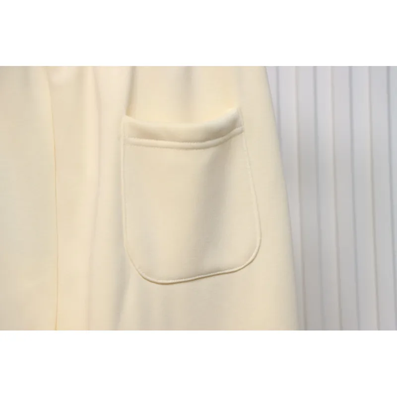 Ralph Lauren Embroidered Logo Half Zip Brushed Sweatpants Beige