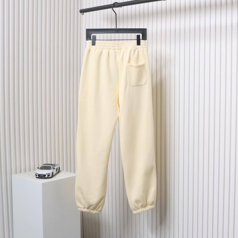 Ralph Lauren Embroidered Logo Half Zip Brushed Sweatpants Beige