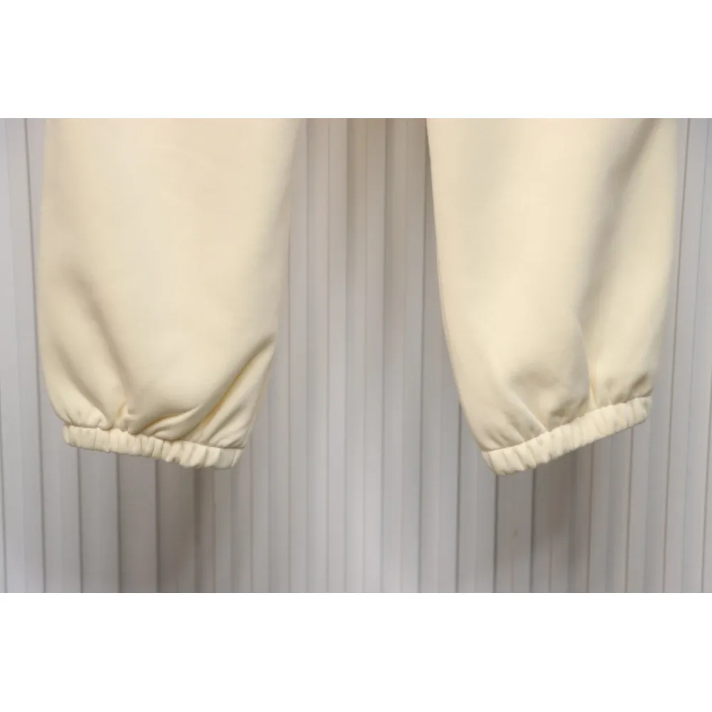 Ralph Lauren Embroidered Logo Half Zip Brushed Sweatpants Beige