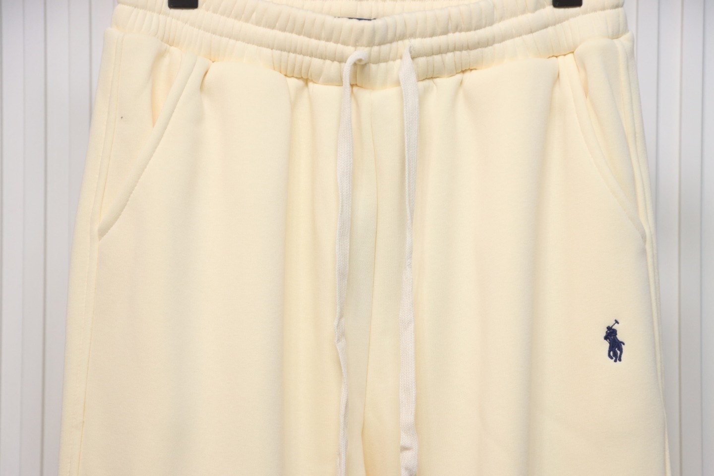 Ralph Lauren Embroidered Logo Half Zip Brushed Sweatpants Beige