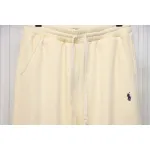 Ralph Lauren Embroidered Logo Half Zip Brushed Sweatpants Beige