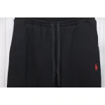 Ralph Lauren Embroidered Logo Half Zip Brushed Sweatpants Black