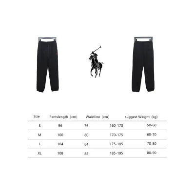 Ralph Lauren Embroidered Logo Half Zip Brushed Sweatpants Black 02