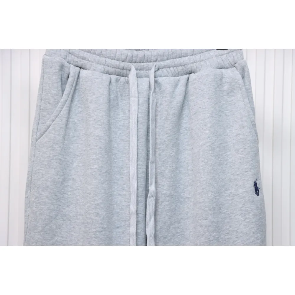 Ralph Lauren Embroidered Logo Half Zip Brushed Sweatpants Grey