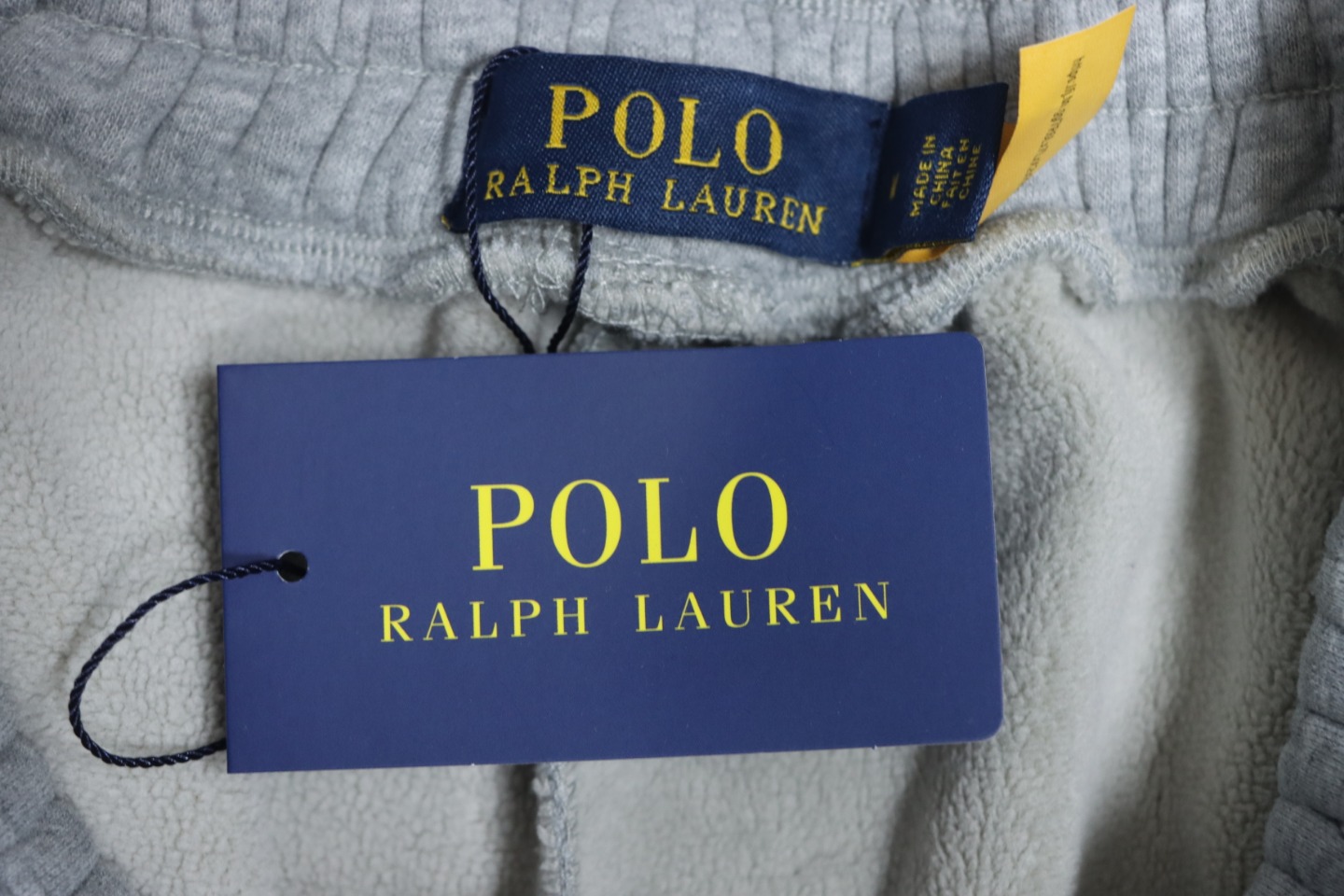 Ralph Lauren Embroidered Logo Half Zip Brushed Sweatpants Grey
