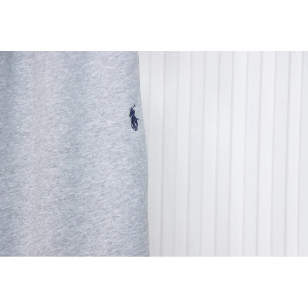 Ralph Lauren Embroidered Logo Half Zip Brushed Sweatpants Grey