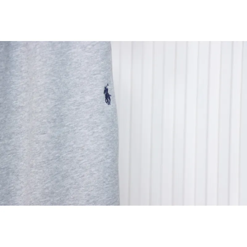 Ralph Lauren Embroidered Logo Half Zip Brushed Sweatpants Grey
