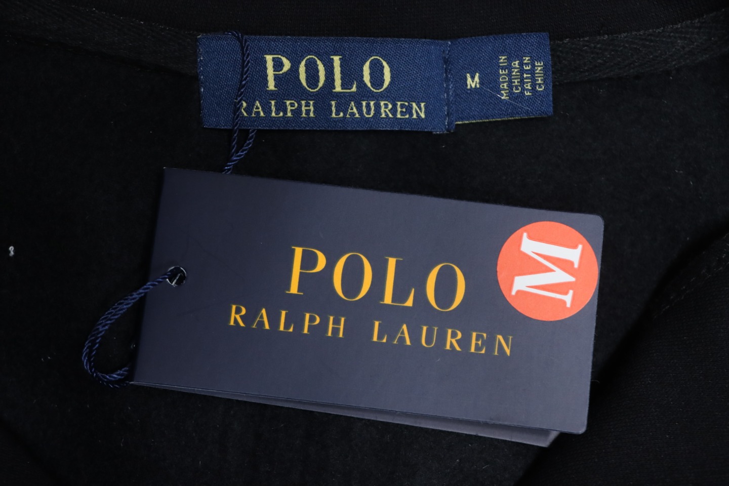 Ralph Lauren Embroidered Small Logo Half-Zip Brushed Hoodie Black
