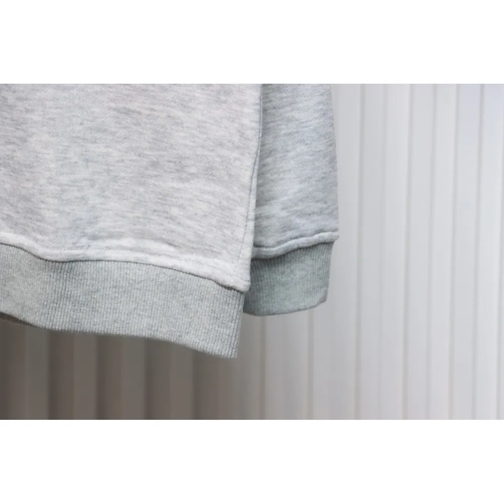 Ralph Lauren Embroidered Small Logo Half-Zip Brushed Hoodie Grey