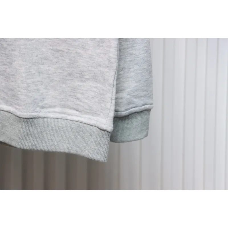 Ralph Lauren Embroidered Small Logo Half-Zip Brushed Hoodie Grey