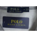 Ralph Lauren Embroidered Small Logo Half-Zip Brushed Hoodie Grey