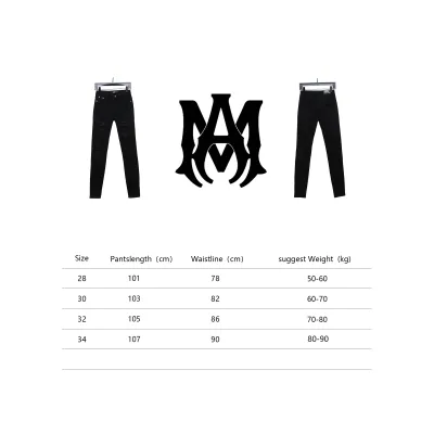 AMIRI Black Ripped Diamond High Street Jeans 02