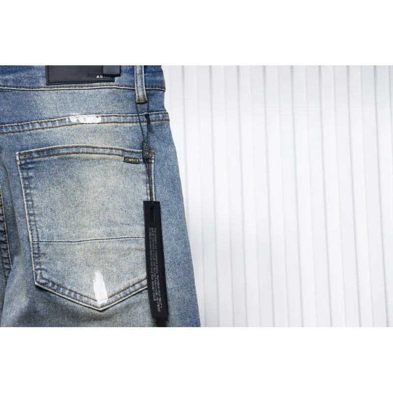 AMIRI Ink-Splashed Rhinestone Jeans