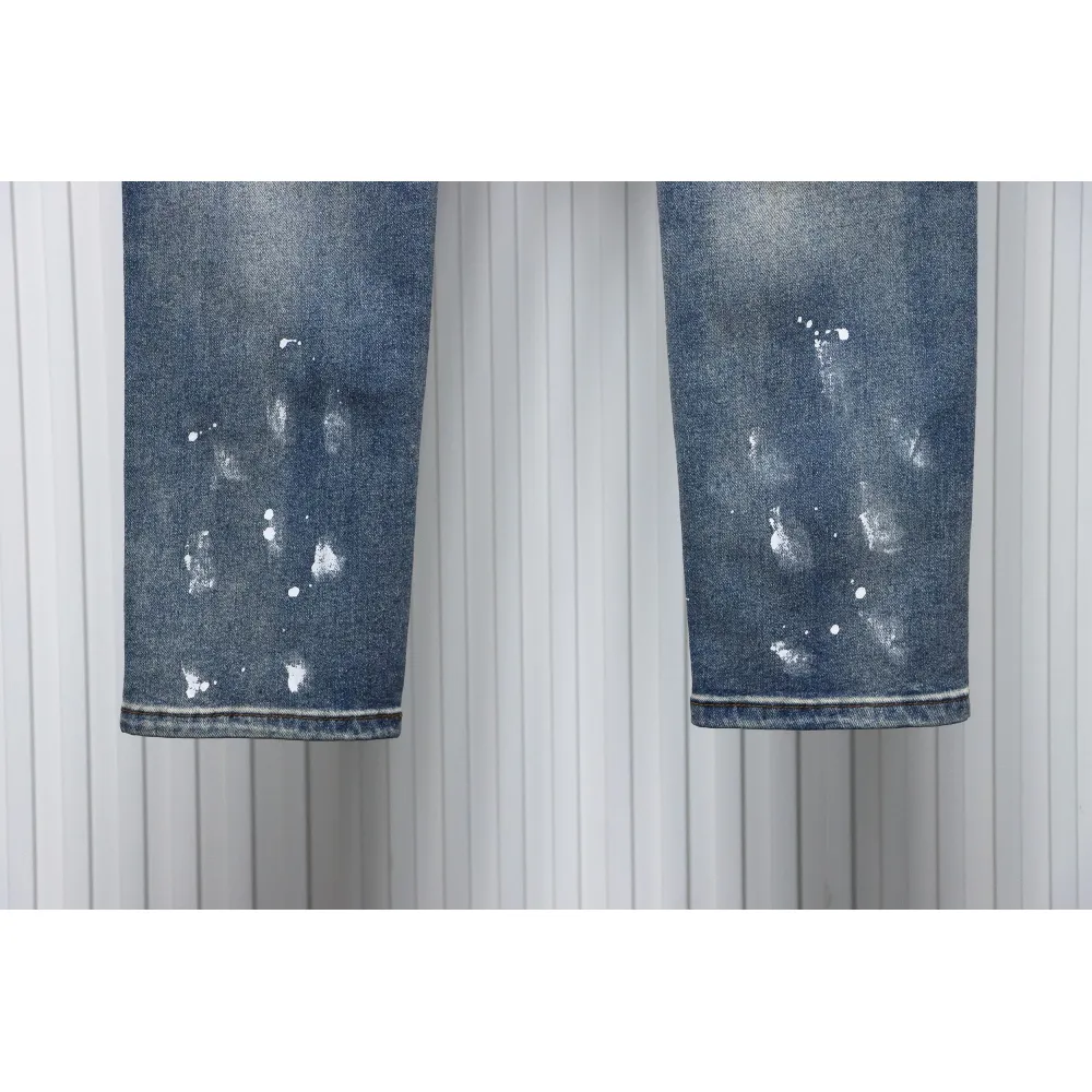 AMIRI Ink-Splashed Rhinestone Jeans