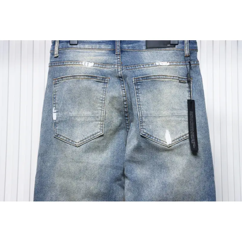 AMIRI Ink-Splashed Rhinestone Jeans