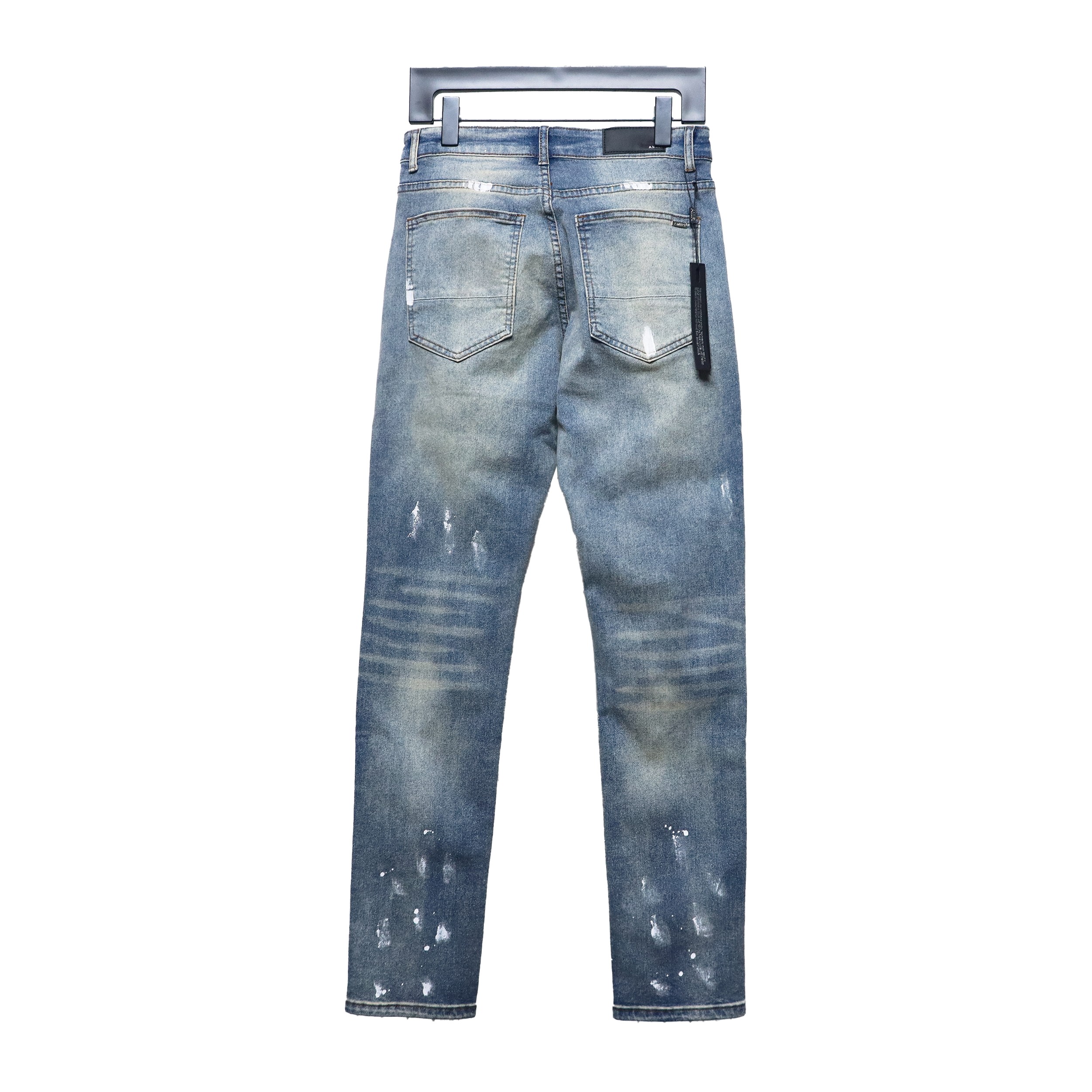 AMIRI Ink-Splashed Rhinestone Jeans