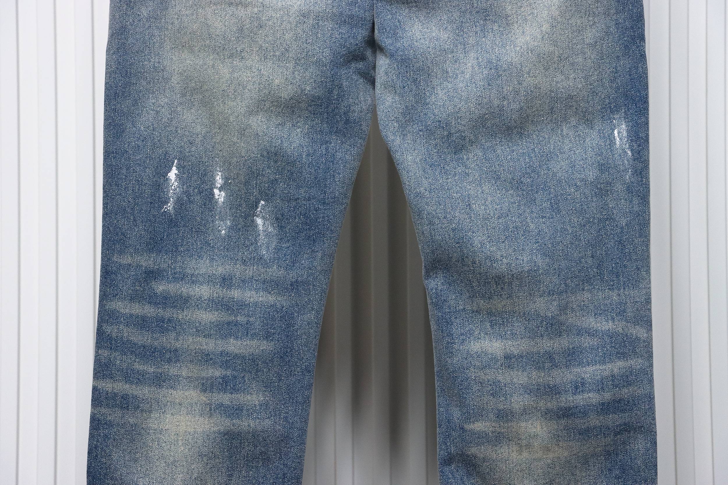 AMIRI Ink-Splashed Rhinestone Jeans