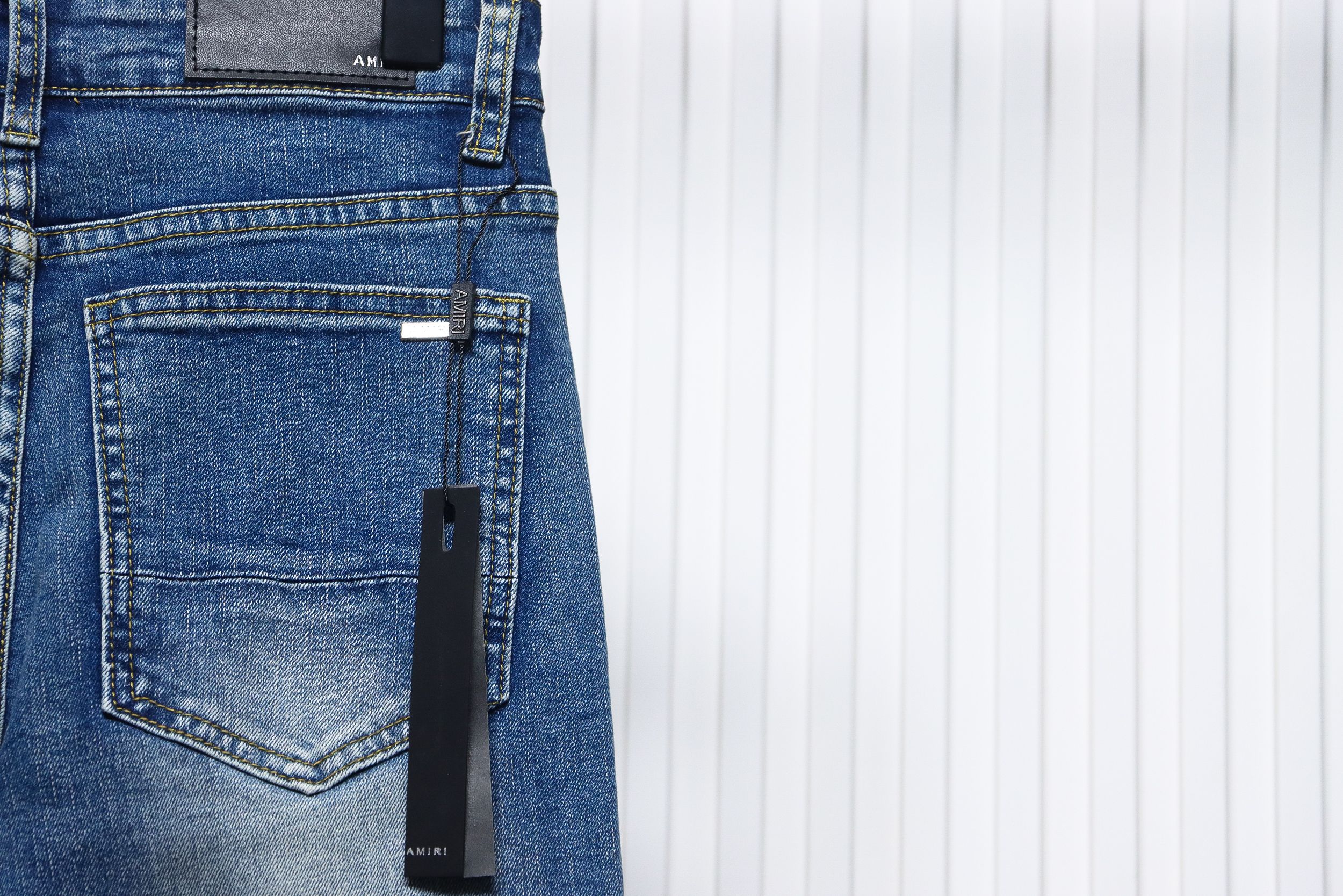 AMIRI MX1 Pink Diamond Washed Ripped Denim Pants