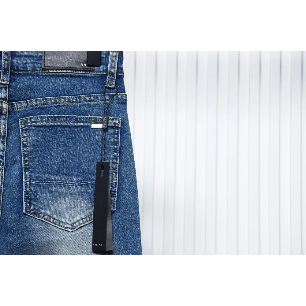AMIRI MX1 Pink Diamond Washed Ripped Denim Pants