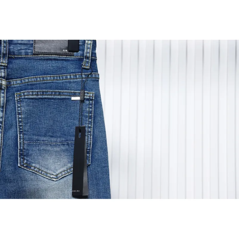AMIRI MX1 Pink Diamond Washed Ripped Denim Pants