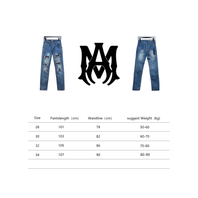 AMIRI MX1 Pink Diamond Washed Ripped Denim Pants 02