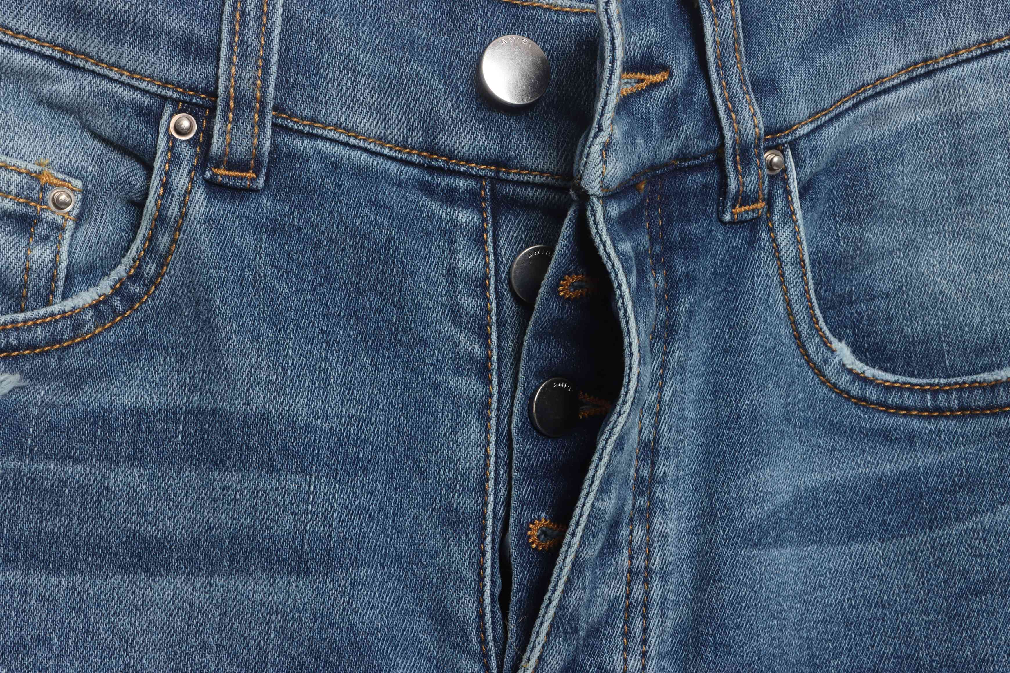 AMIRI Washed Blue Ripped Jeans