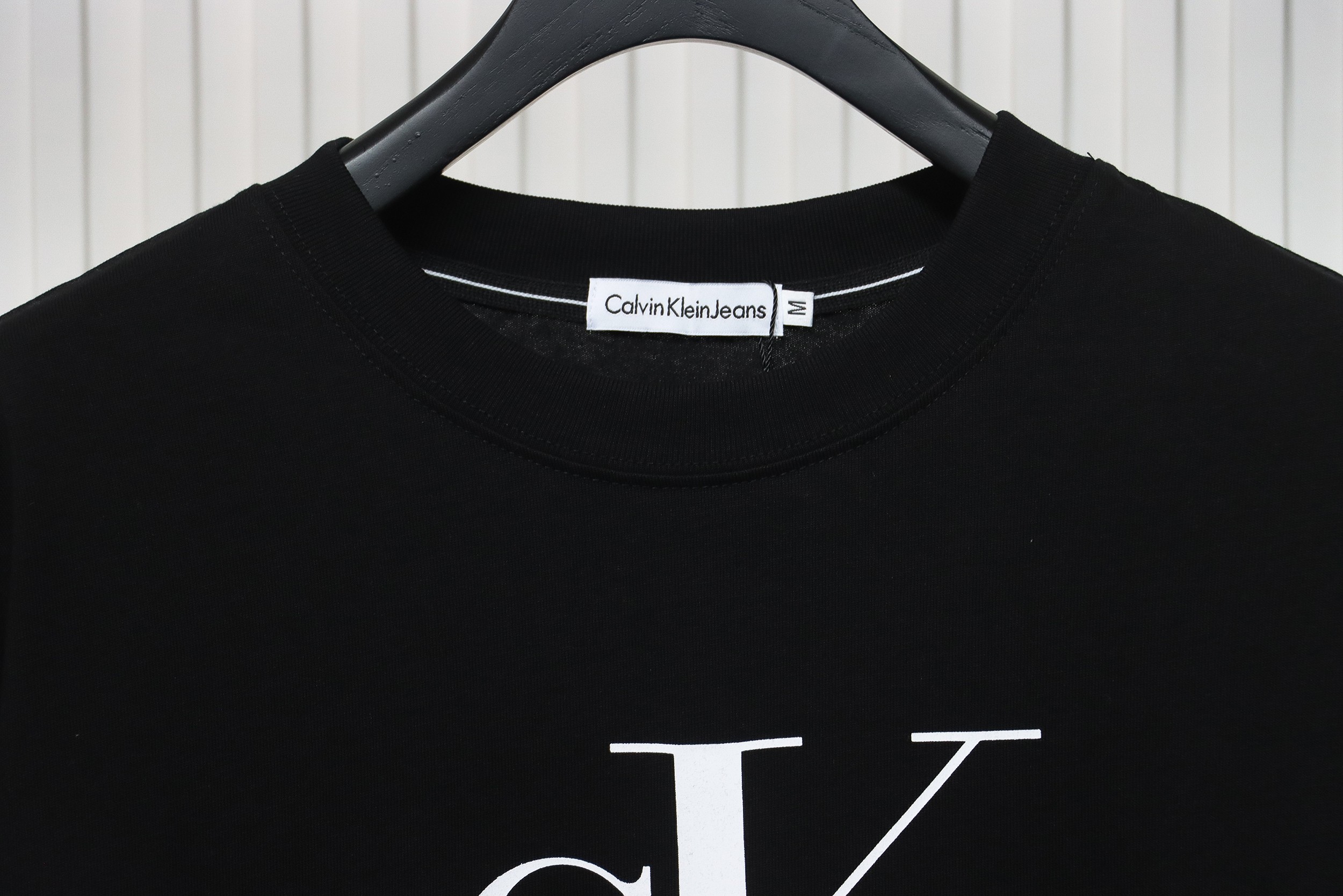 Calvin Klein Basic Casual Round Neck Long Sleeve Black