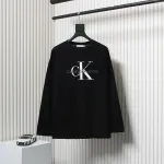 Calvin Klein Basic Casual Round Neck Long Sleeve Black
