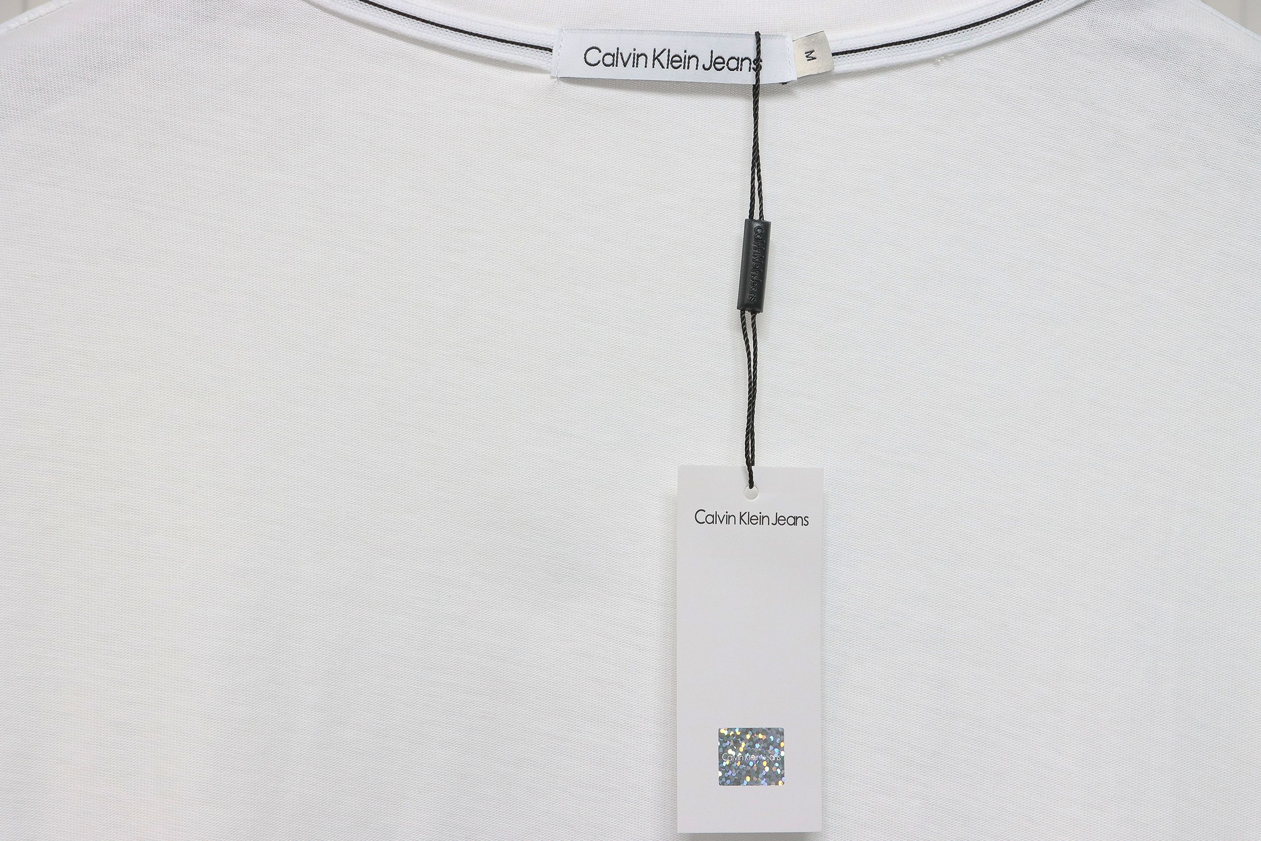 Calvin Klein Basic Casual Round Neck Long Sleeve White