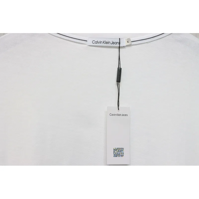 Calvin Klein Basic Casual Round Neck Long Sleeve White