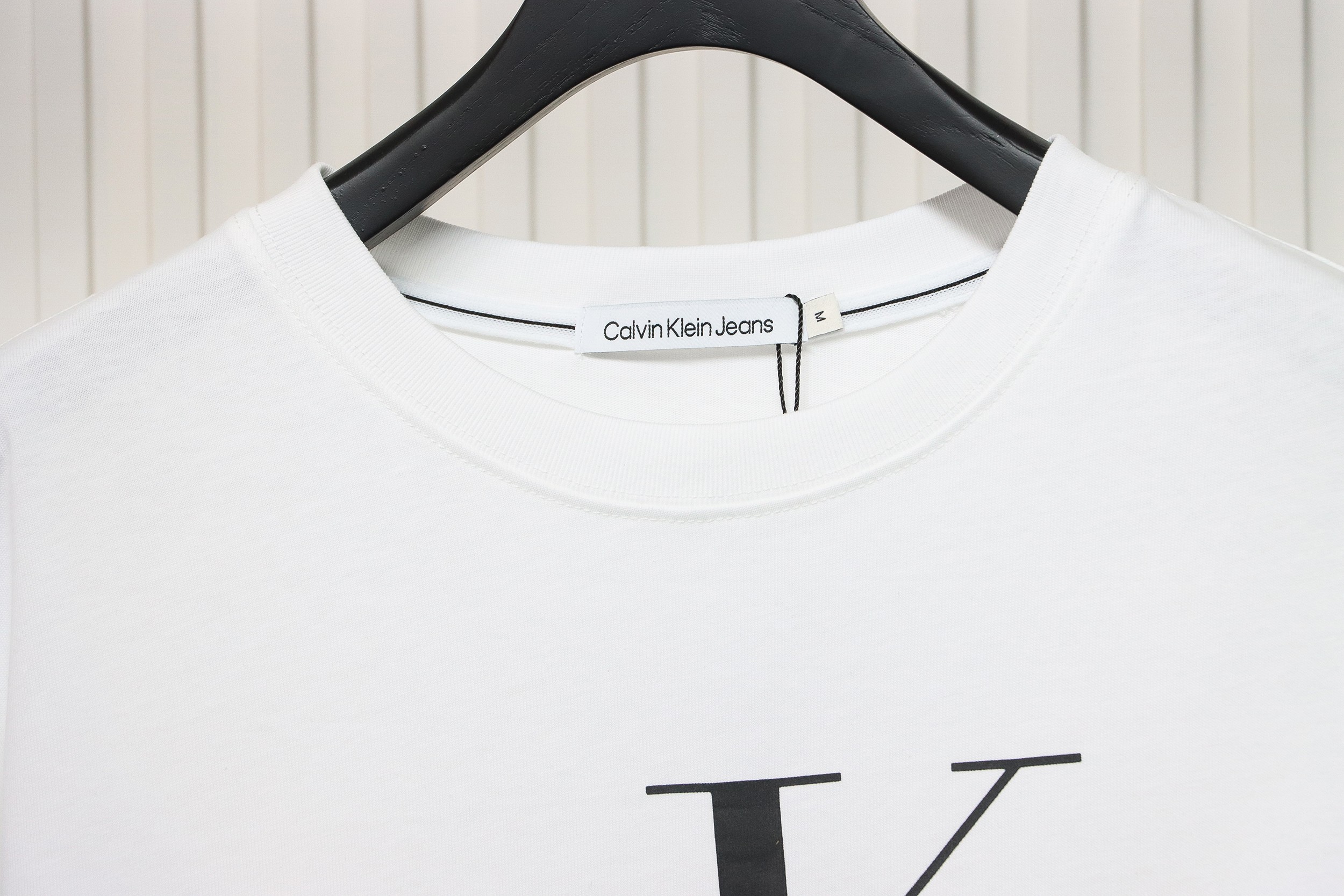 Calvin Klein Basic Casual Round Neck Long Sleeve White