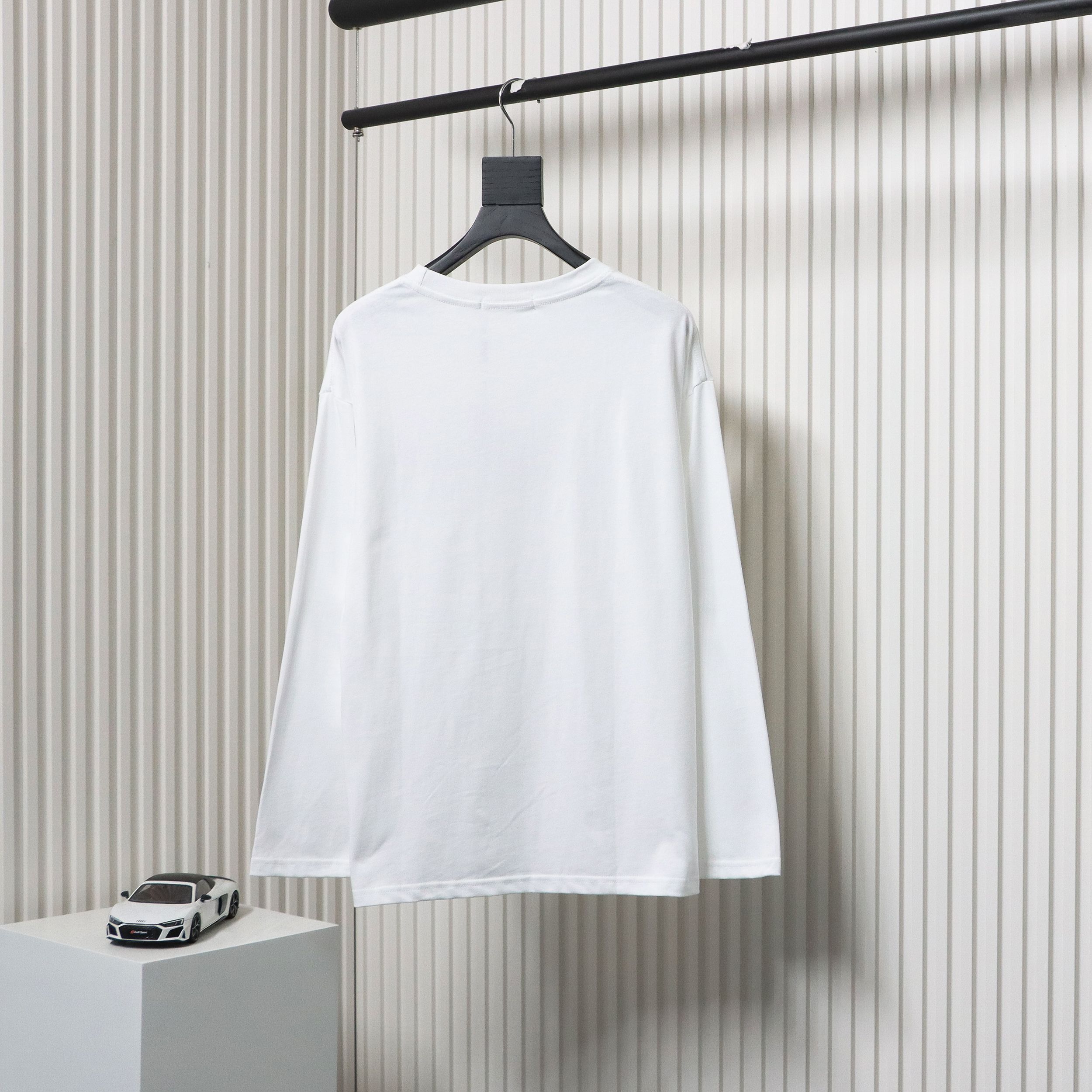 Calvin Klein Basic Casual Round Neck Long Sleeve White