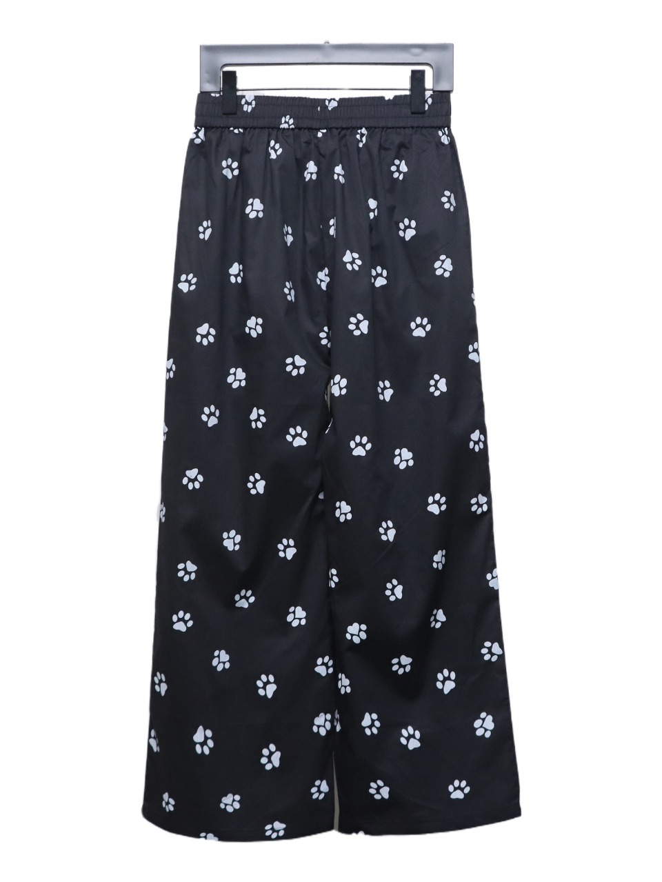 Calvin Klein Cat Print Wide-Leg Trousers Black