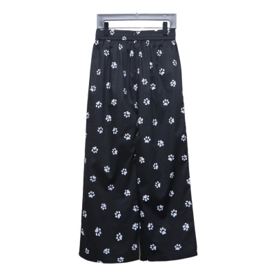 Calvin Klein Cat Print Wide-Leg Trousers Black 02