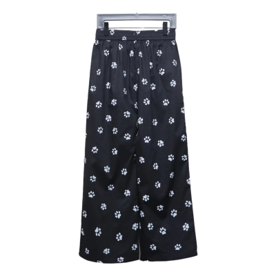 Calvin Klein Cat Print Wide-Leg Trousers Black 02