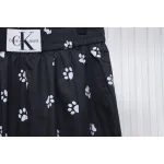 Calvin Klein Cat Print Wide-Leg Trousers Black