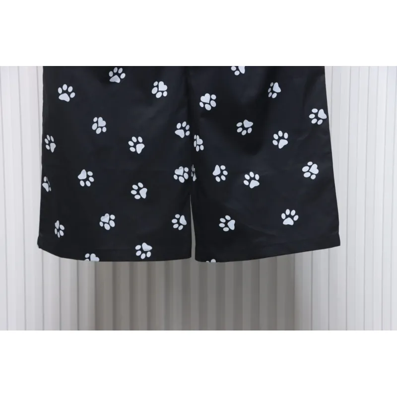 Calvin Klein Cat Print Wide-Leg Trousers Black