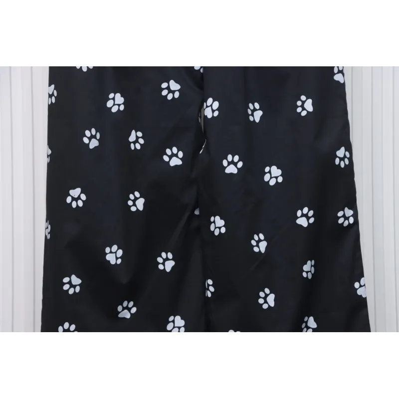 Calvin Klein Cat Print Wide-Leg Trousers Black