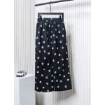 Calvin Klein Cat Print Wide-Leg Trousers Black