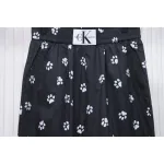 Calvin Klein Cat Print Wide-Leg Trousers Black