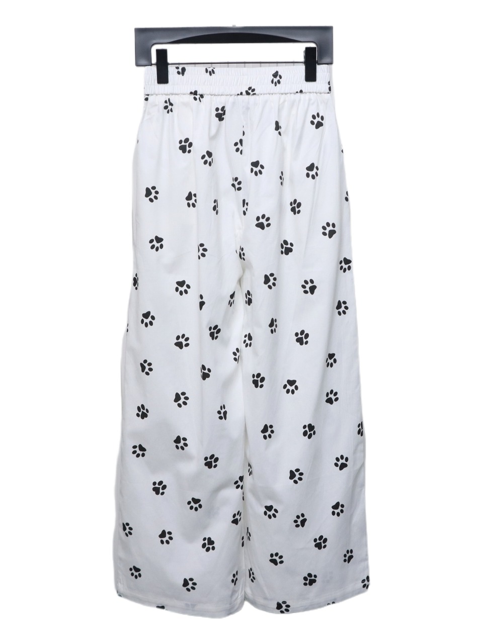 Calvin Klein Cat Print Wide-Leg Trousers White