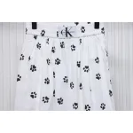 Calvin Klein Cat Print Wide-Leg Trousers White