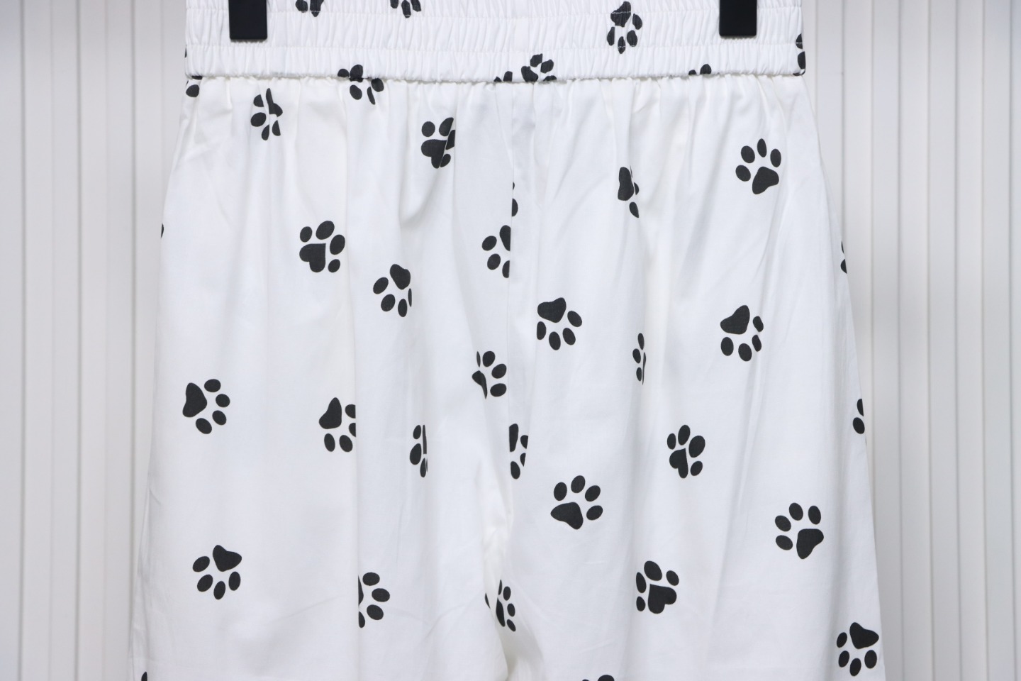Calvin Klein Cat Print Wide-Leg Trousers White