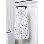Calvin Klein Cat Print Wide-Leg Trousers White
