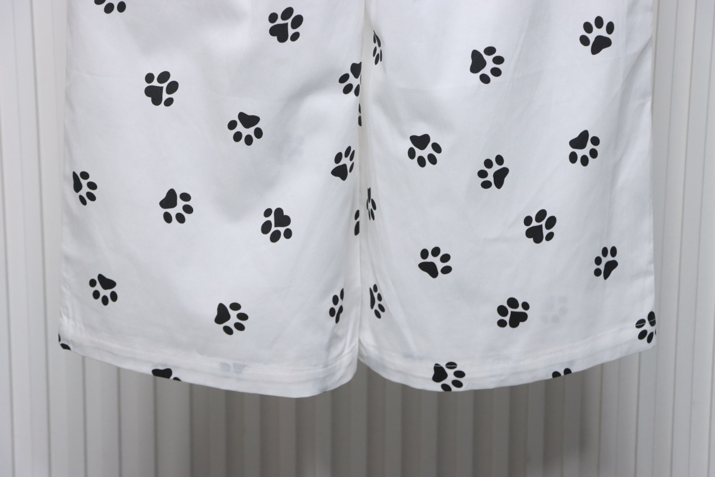 Calvin Klein Cat Print Wide-Leg Trousers White