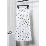 Calvin Klein Cat Print Wide-Leg Trousers White