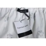 Calvin Klein Cat Print Wide-Leg Trousers White