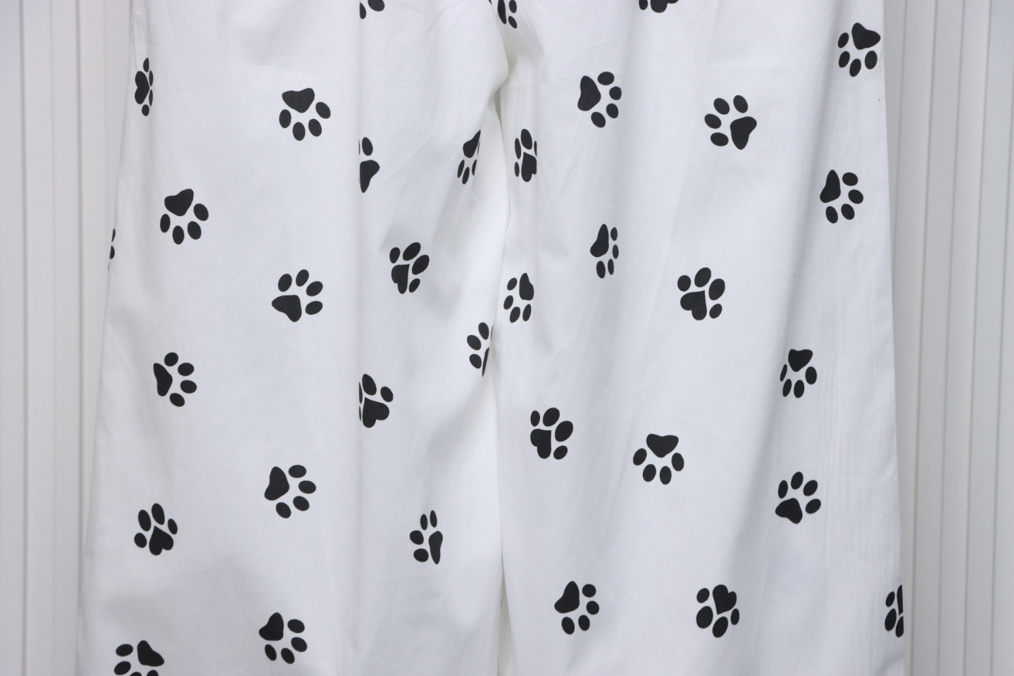 Calvin Klein Cat Print Wide-Leg Trousers White