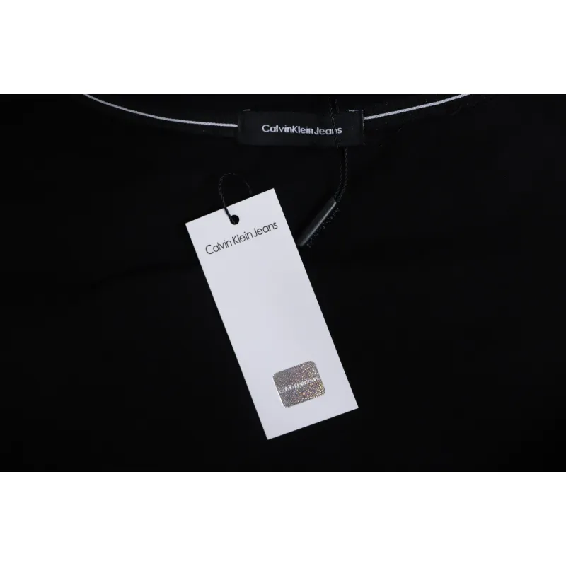 Calvin Klein CK Embroidered Print Long-Sleeved T-shirt Black