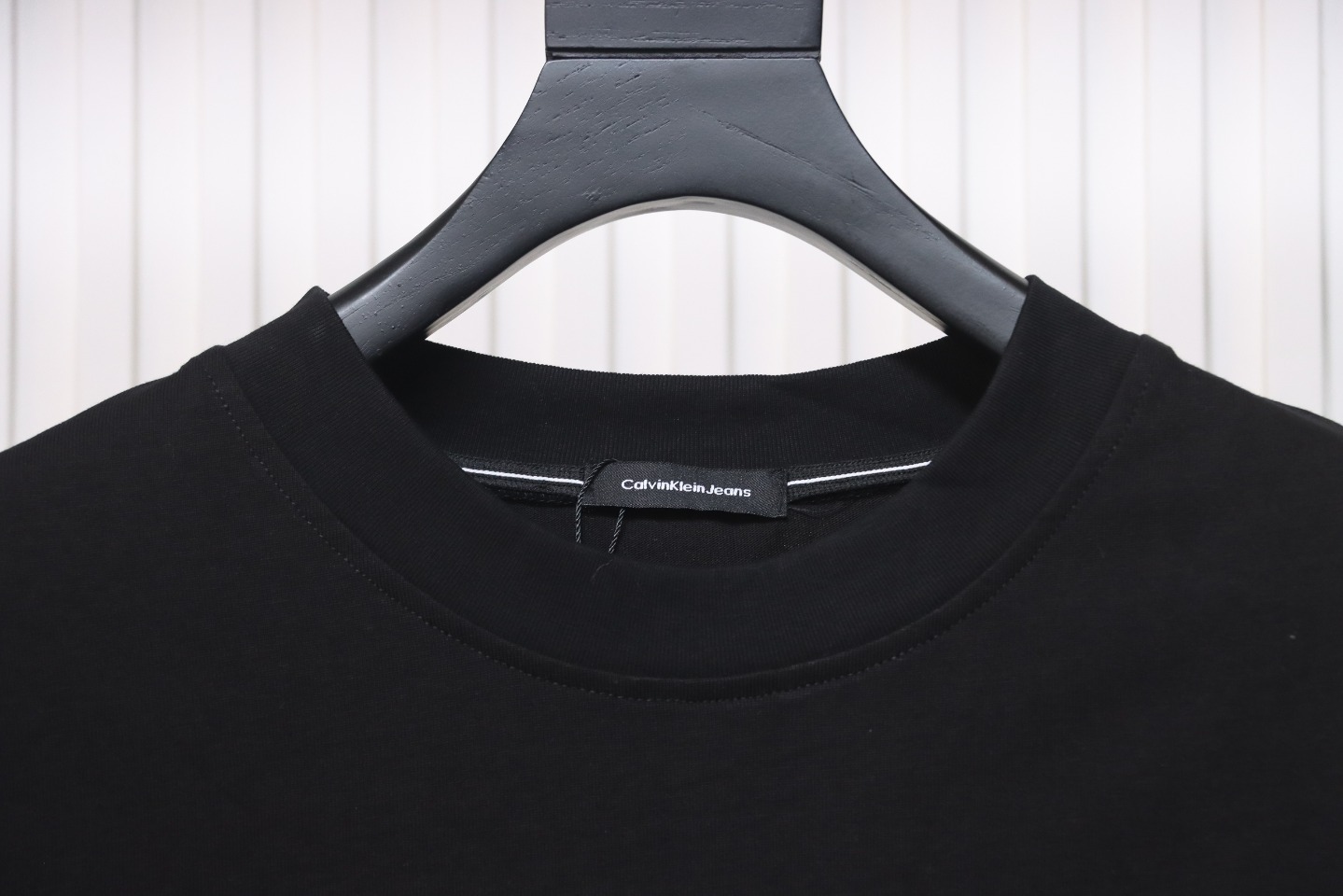 Calvin Klein CK Embroidered Print Long-Sleeved T-shirt Black